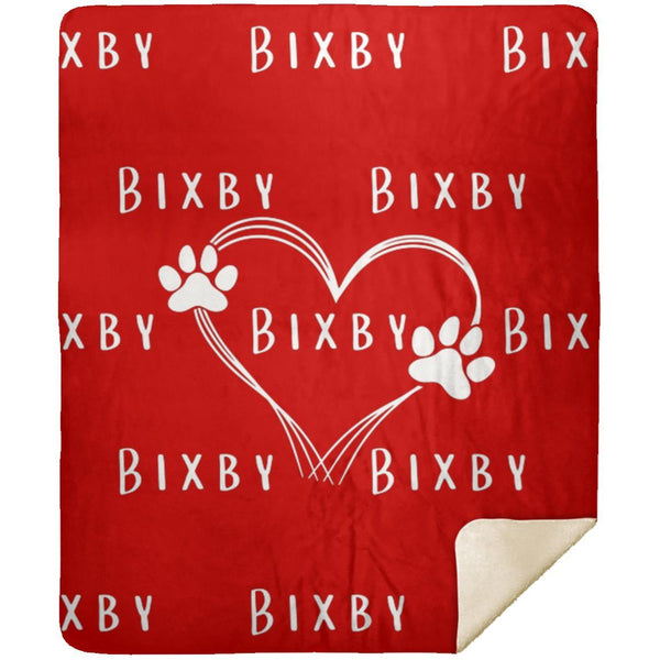 Personalized  Pet Name Premium Mink Sherpa Blanket