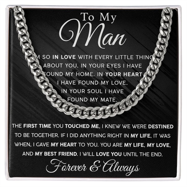 To My Man, Forever and Always | Cuban Link Chain