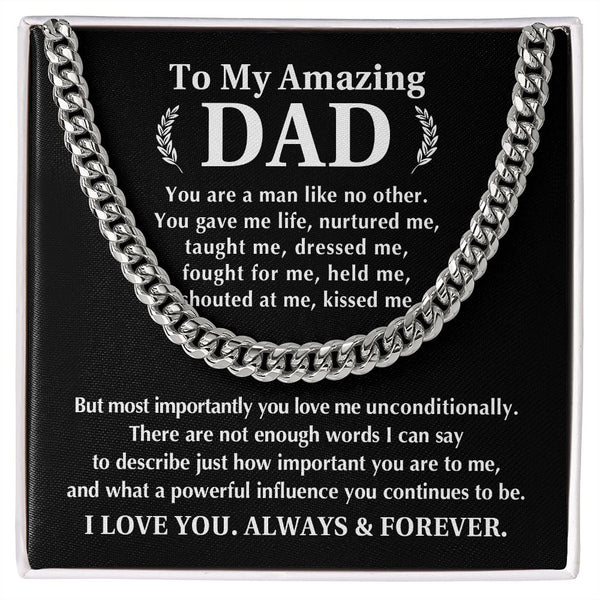 To My Amazing Dad | Cuban Link Chain