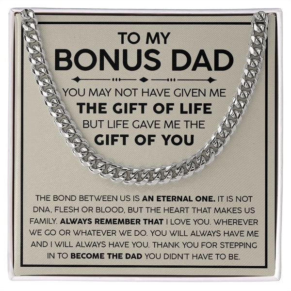 To My Bonus Dad | Cuban Link Chain