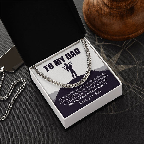 To My Dad From Son | Cuban Link Chain