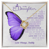 Sweet Butterfly Daddy to Daughter Necklace- Valentine's, Birthday, Graduation and More!