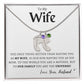 To My Wife, You Are Our World, ONE Child, SON Baby  Feet Necklace