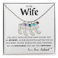 To My Wife, You Are Our World, ONE Child, Daughter Baby Feet Necklace