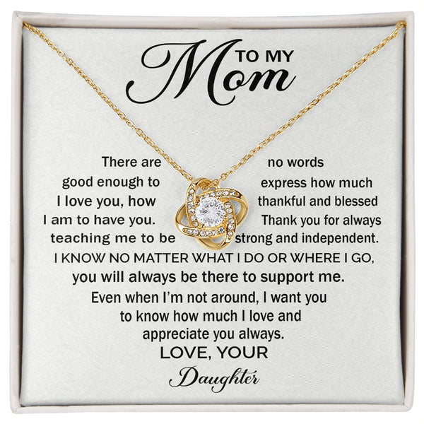 Gift Set - To My Mom, There Are No Words | Love Knot