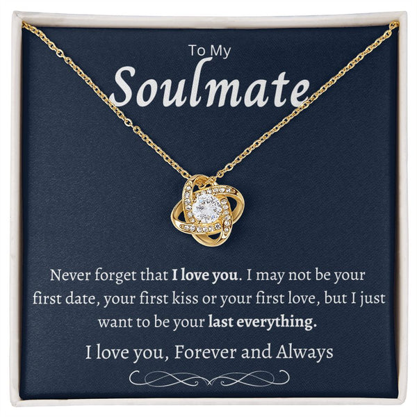 Gift Set - To My Soulmate Never Forget | Love Knot Necklace