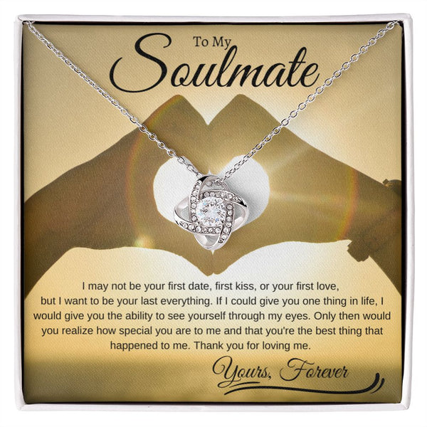 Gift Set - To My Soulmate With Love |  Love Knot Necklace