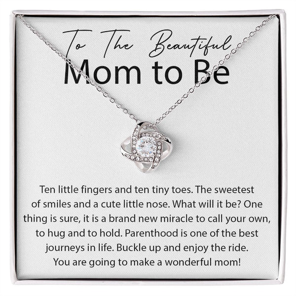 Gift Set - To The Beautiful Mom to Be | Love Knot Necklace