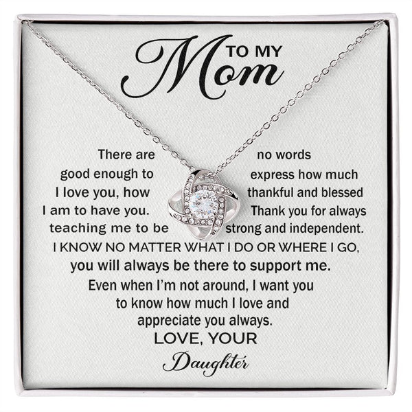 Gift Set - To My Mom, There Are No Words | Love Knot