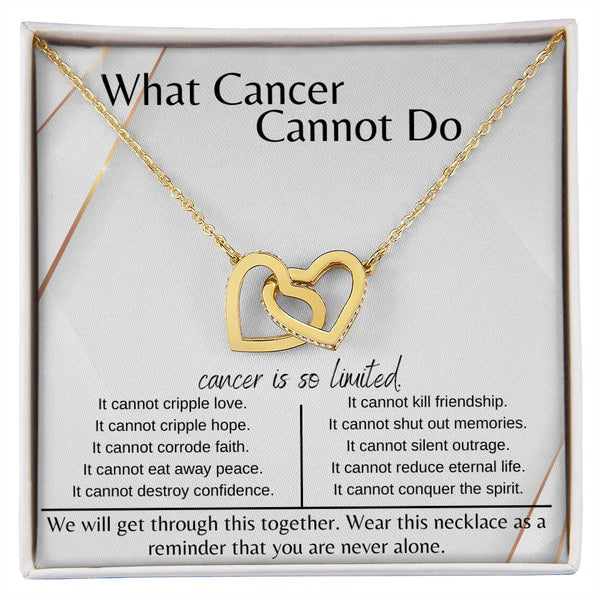 What Cancer Cannot Do | Interlocking Hearts Necklace