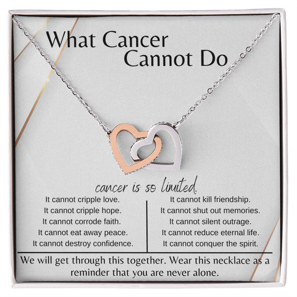 What Cancer Cannot Do | Interlocking Hearts Necklace