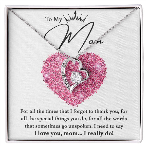 Gift Set - To My Queen Mom - Forever Love Necklace