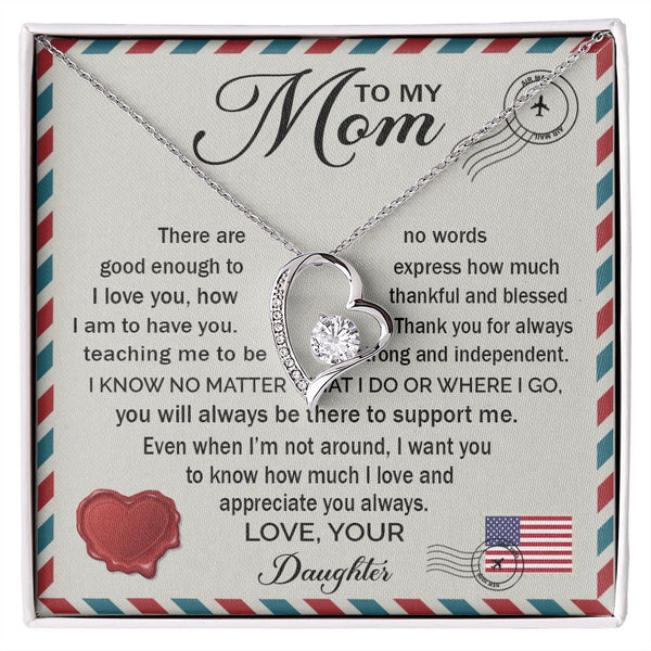 Gift Set - To My Mom, There are no Words | Forever Love Necklace
