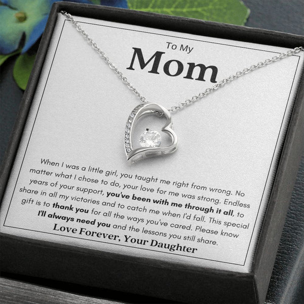 Gift Set - To My Mom, When I Was a Little Girl | Forever Love Necklace